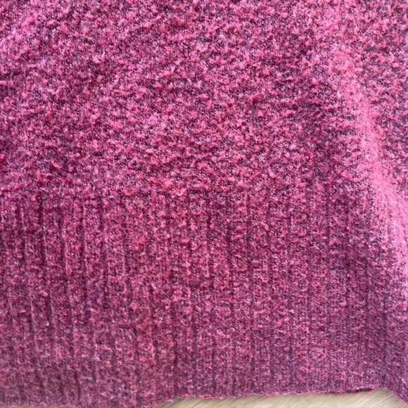 ** madewell Womens Knitted Sweater Mock Neck Marled Maroon Nylon Wool XS - Picture 8 of 10